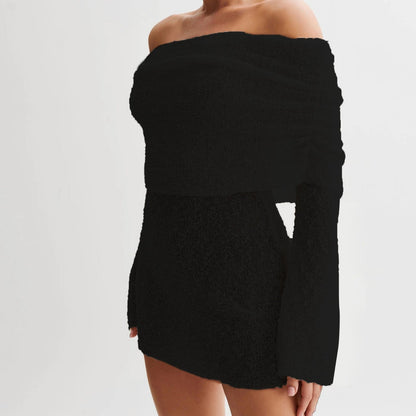 Lourvain Knitted Off-Shoulder Dress