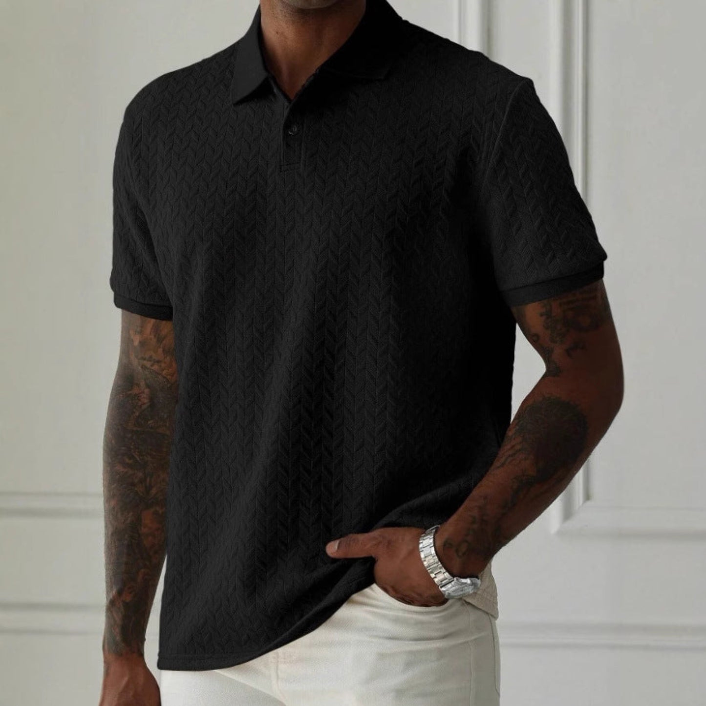 Lourvain Polo Collar Button Shirt