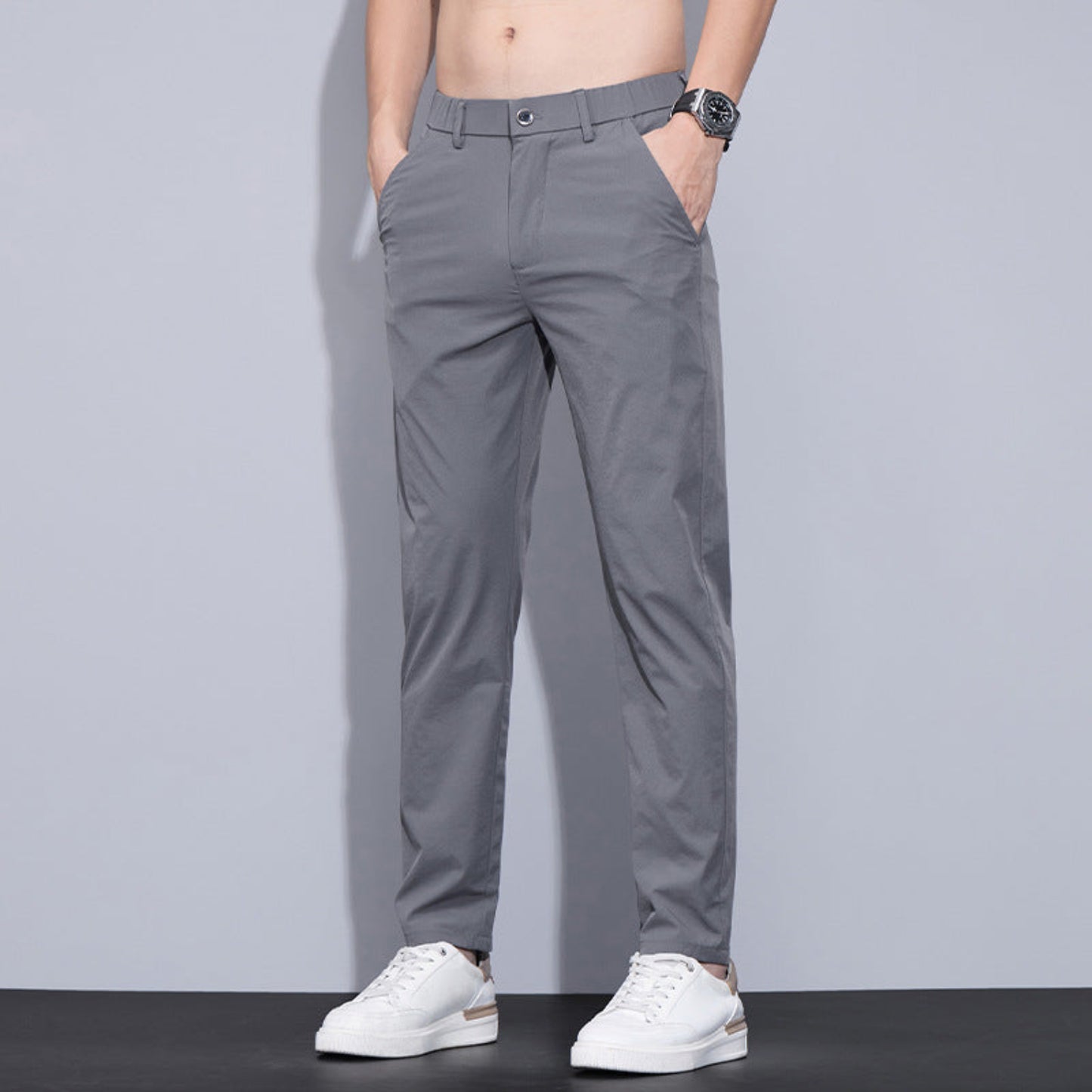 Lourvain Ice Silk Casual Pants