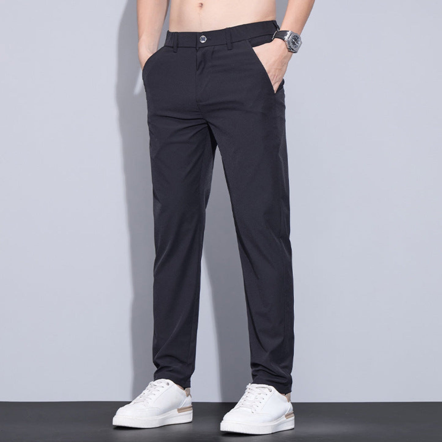 Lourvain Ice Silk Casual Pants