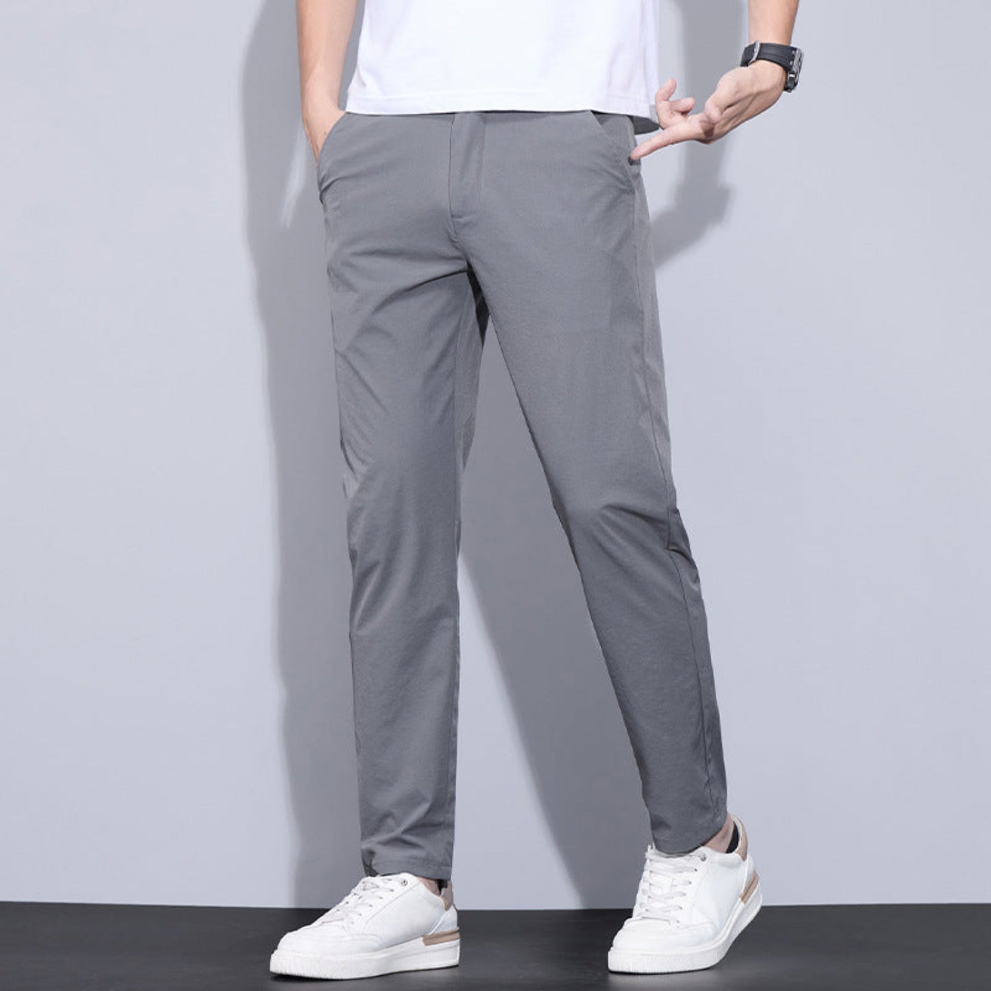 Lourvain Ice Silk Casual Pants