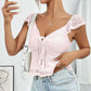 Lourvain Lace V-Neck Top